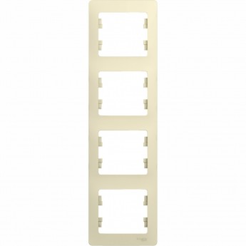 4-постовая рамка SCHNEIDER ELECTRIC SEDNA, вертикальная, БЕЖЕВЫЙ