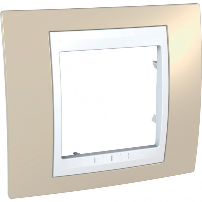 1-постовая рамка SCHNEIDER ELECTRIC UNICA ХАМЕЛЕОН, БЕЛЫЙ/ ПЕСЧАНЫЙ MGU6.002.867