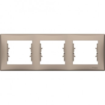 3-постовая рамка SCHNEIDER ELECTRIC SEDNA, горизонтальная, ТИТАН
