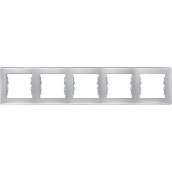 5-постовая рамка SCHNEIDER ELECTRIC SEDNA, горизонтальная, АЛЮМИНИЙ