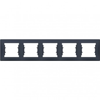 5-постовая рамка SCHNEIDER ELECTRIC SEDNA, горизонтальная, ГРАФИТ