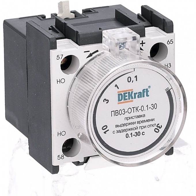 Приставка выдержки времени SCHNEIDER ELECTRIC DEKRAFT с задержкой при отключении ПВ-03 для контакторов КМ-103 DEKraft 24116DEK