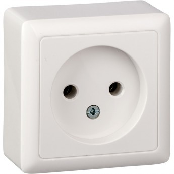 Розетка одинарная SCHNEIDER ELECTRIC ХИТ О/У, без заземления без шторок 10А, 250В, БЕЛЫЙ. Россия