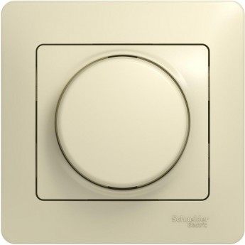 Светорегулятор (диммер) SCHNEIDER ELECTRIC GLOSSA, поворотный, 300Вт, в сборе, бежевый
