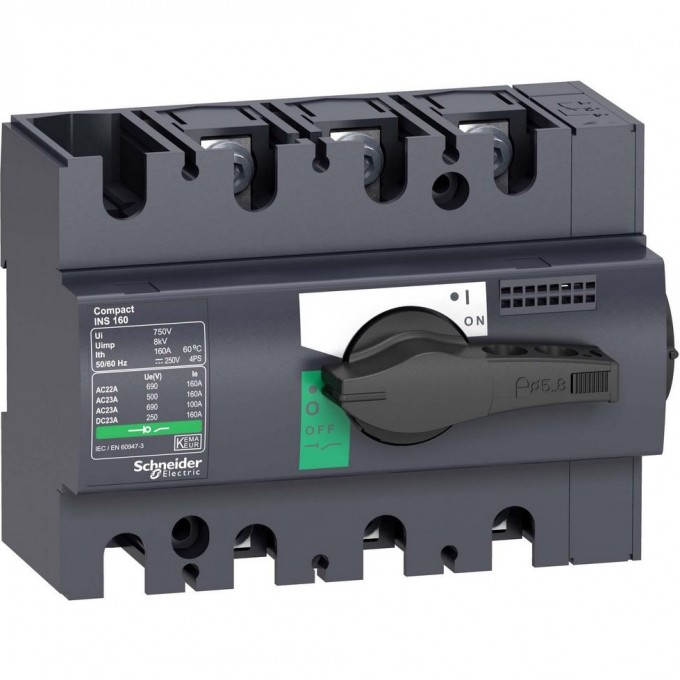 Выключатель разъединитель SCHNEIDER ELECTRIC COMPACT. INS160 3П 28912