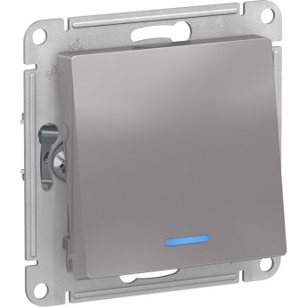 1-клавишный переключатель SCHNEIDER ELECTRIC ATLASDESIGN с подсветкой, 10АХ, механизм, АЛЮМИНИЙ 1-клавишный переключатель SCHNEIDER ELECTRIC ATLASDESIGN с подсветкой, 10АХ, механизм, АЛЮМИНИЙ
