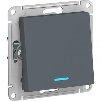 1-клавишный переключатель SCHNEIDER ELECTRIC ATLASDESIGN с подсветкой, 10АХ, механизм, ГРИФЕЛЬ 1-клавишный переключатель SCHNEIDER ELECTRIC ATLASDESIGN с подсветкой, 10АХ, механизм, ГРИФЕЛЬ