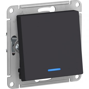 1-клавишный переключатель SCHNEIDER ELECTRIC ATLASDESIGN с подсветкой, 10АХ, механизм, КАРБОН 1-клавишный переключатель SCHNEIDER ELECTRIC ATLASDESIGN с подсветкой, 10АХ, механизм, КАРБОН