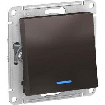 1-клавишный переключатель SCHNEIDER ELECTRIC ATLASDESIGN с подсветкой, 10АХ, механизм, МОККО 1-клавишный переключатель SCHNEIDER ELECTRIC ATLASDESIGN с подсветкой, 10АХ, механизм, МОККО