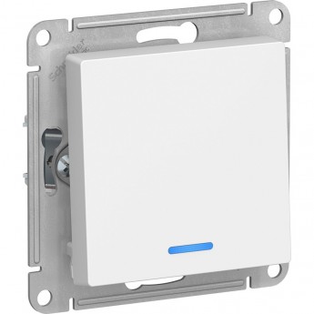 1-клавишный выключатель SCHNEIDER ELECTRIC ATLASDESIGN с подсветкой, белый 1-клавишный выключатель SCHNEIDER ELECTRIC ATLASDESIGN с подсветкой, белый