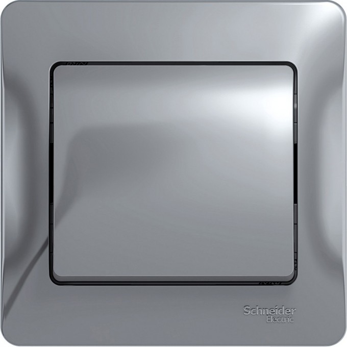 1-клавишный выключатель SCHNEIDER ELECTRIC GLOSSA, сх.1, 10АХ, в сборе, АЛЮМИНИЙ GSL000312