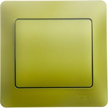 1-клавишный выключатель SCHNEIDER ELECTRIC GLOSSA, сх.1, 10АХ, в сборе, ФИСТАШКОВЫЙ