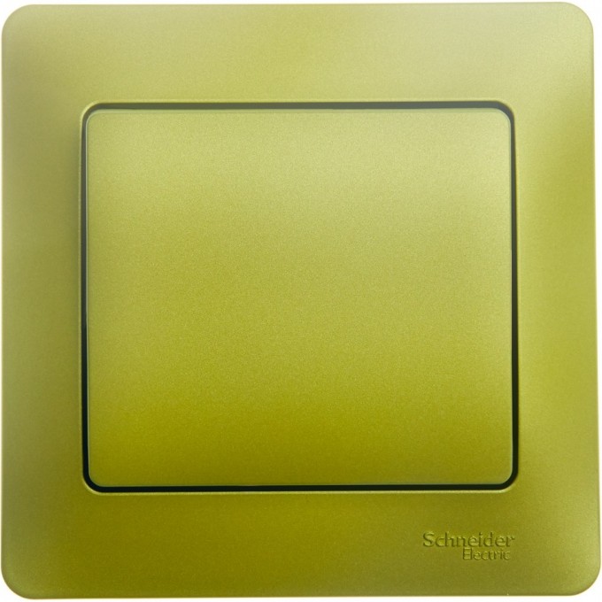 1-клавишный выключатель SCHNEIDER ELECTRIC GLOSSA, сх.1, 10АХ, в сборе, ФИСТАШКОВЫЙ GSL001012