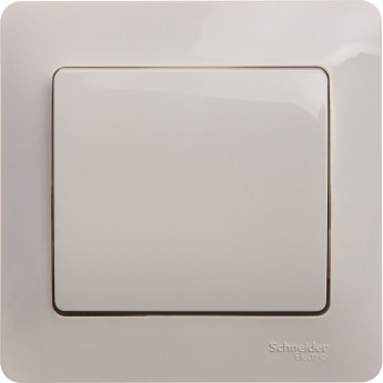 1-клавишный выключатель SCHNEIDER ELECTRIC GLOSSA, сх.1, 10АХ, в сборе, МОЛОЧНЫЙ