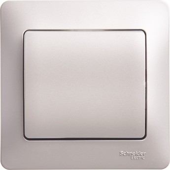 1-клавишный выключатель SCHNEIDER ELECTRIC GLOSSA, сх.1, 10АХ, в сборе, ПЛАТИНА