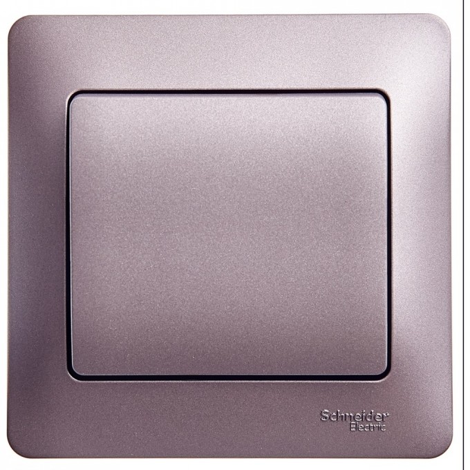 1-клавишный выключатель SCHNEIDER ELECTRIC GLOSSA, сх.1, 10АХ, в сборе, СИРЕНЕВЫЙ ТУМАН GSL001412