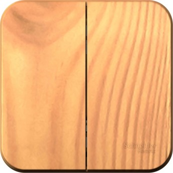 2-клавишный выключатель SCHNEIDER ELECTRIC BLANCA с изолирующей пластиной, 10А, 250B, ЯСЕНЬ