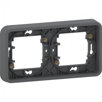 2-постовая рамка SCHNEIDER ELECTRIC MUREVA S горизонтальная, АНТРАЦИТ, IP55