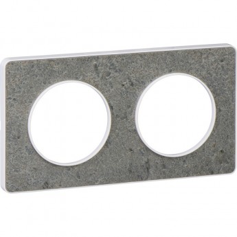 2-постовая рамка SCHNEIDER ELECTRIC ODACE, универсальная, МОРСКОЙ КАМЕНЬ