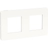 2-постовая рамка SCHNEIDER ELECTRIC UNICA STUDIO, белый/белый NU280418