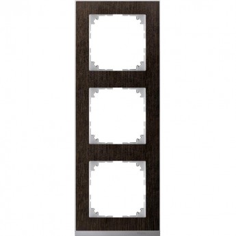 3-постовая рамка SCHNEIDER ELECTRIC MERTEN M-PURE DECOR, ВЕНГЕ/АЛЮМИНИЙ, SM