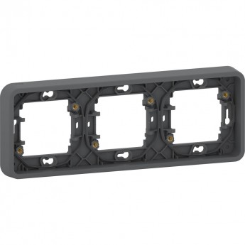 3-постовая рамка SCHNEIDER ELECTRIC MUREVA S горизонтальная, АНТРАЦИТ, IP55