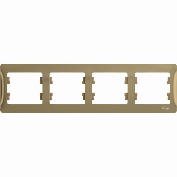4-постовая рамка SCHNEIDER ELECTRIC GLOSSA, горизонтальная, ТИТАН GSL000404