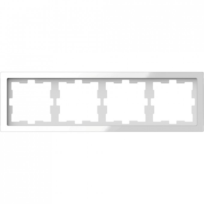 4-постовая рамка SCHNEIDER ELECTRIC MERTEN D-LIFE, БЕЛ. КРИСТАЛЛ MTN4040-6520