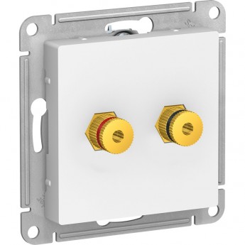 Аудиорозетка SCHNEIDER ELECTRIC ATLASDESIGN двухместная, БЕЛЫЙ