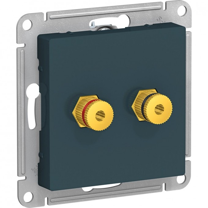 Аудиорозетка SCHNEIDER ELECTRIC ATLASDESIGN двухместная, ИЗУМРУД ATN000887