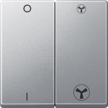 Клавиша двойная MERTEN для механизма выключателя вентилятора, АЛЮМИНИЙ, SM
