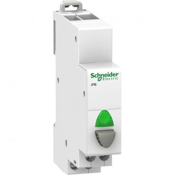 Кнопка управления SCHNEIDER ELECTRIC ACTI9 iPB 1НО СЕРАЯ+ЗЕЛЕНЫЙ ИНДИКАТОР