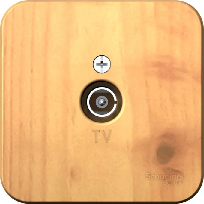 Коннектор ТВ SCHNEIDER ELECTRIC BLANCA с изолирующей пластиной, ЯСЕНЬ BLNTA000015