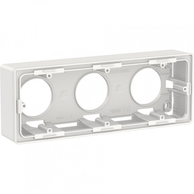 Коробка для открытой установки SCHNEIDER ELECTRIC UNICA NEW, 3-постовая, белый NU800618
