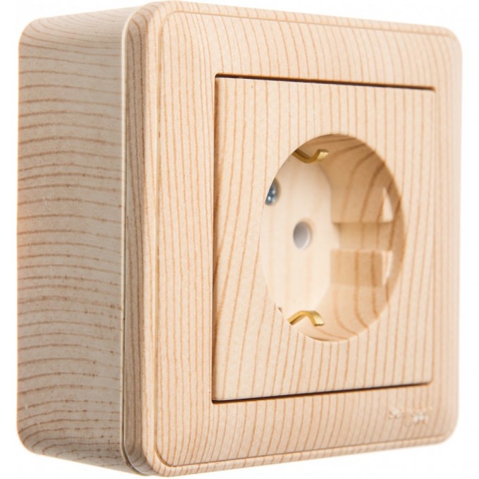 Коробка SCHNEIDER ELECTRIC W59 подъемная для наружного монтажа с рамкой 1-местная, СОСНА KP-152-78