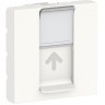 Лицевая панель SCHNEIDER ELECTRIC UNICA MODULAR RJ45, одиночная, без коннектора, 2 модуля, белый NU941118