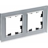 Рамка 2-постовая SCHNEIDER ELECTRIC ATLASDESIGN NATURE, органическое стекло алюминий ATN320302