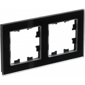 Рамка 2-постовая SCHNEIDER ELECTRIC ATLASDESIGN NATURE, органическое стекло черный