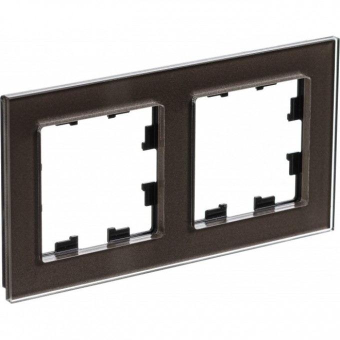 Рамка 2-постовая SCHNEIDER ELECTRIC ATLASDESIGN NATURE, органическое стекло мокко ATN320602
