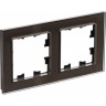 Рамка 2-постовая SCHNEIDER ELECTRIC ATLASDESIGN NATURE, органическое стекло мокко ATN320602