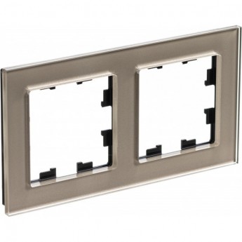 Рамка 2-постовая SCHNEIDER ELECTRIC ATLASDESIGN NATURE, органическое стекло шампань
