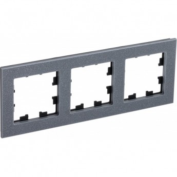 Рамка 3-постовая SCHNEIDER ELECTRIC ATLASDESIGN NATURE, мрамор айс грей