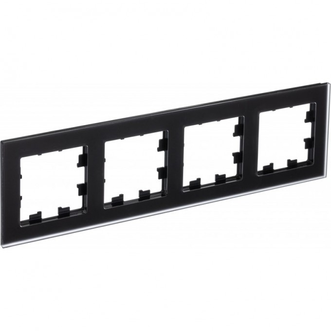 Рамка 4-постовая SCHNEIDER ELECTRIC ATLASDESIGN NATURE, матовое органическое стекло черный ATN331004