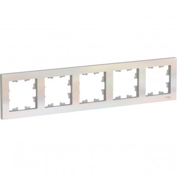 Рамка 5-постовая SCHNEIDER ELECTRIC ATLASDESIGN, жемчуг Рамка 5-постовая SCHNEIDER ELECTRIC ATLASDESIGN, жемчуг
