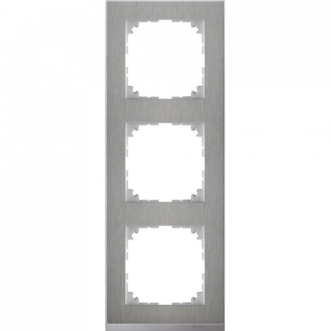 Рамка SCHNEIDER ELECTRIC M-PURE DECOR 3 поста, нержавеющая сталь/алюминий, SM MTN4030-3646