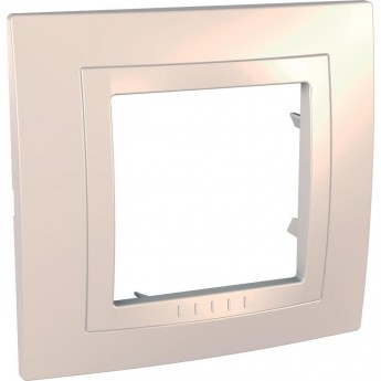 Рамка SCHNEIDER ELECTRIC UNICA с декоративным элементом, 1-постовая, БЕЖЕВЫЙ