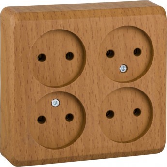 Розетка 4-местная SCHNEIDER ELECTRIC ЭТЮД без заземления без шторок 16А 250B, БУК, Россия