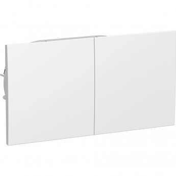 Розетка двойная SCHNEIDER ELECTRIC ATLASDESIGN с заземлением, со шторками, с крышками, белый