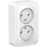 Розетка двойная SCHNEIDER ELECTRIC BLANCA без заземления, без шторок, 16А, 250В, белый BLNRA000201