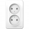 Розетка двойная SCHNEIDER ELECTRIC BLANCA без заземления, со шторкой, с изолирующей пластиной, 16А, 250В, белый BLNRA001211